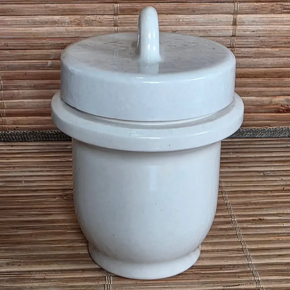 Antique Taylor Tunnicliffe Egg Coddler England Porcelain Covered Cup